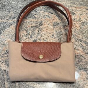 Longchamp Tan and Brown Shoulder Bag